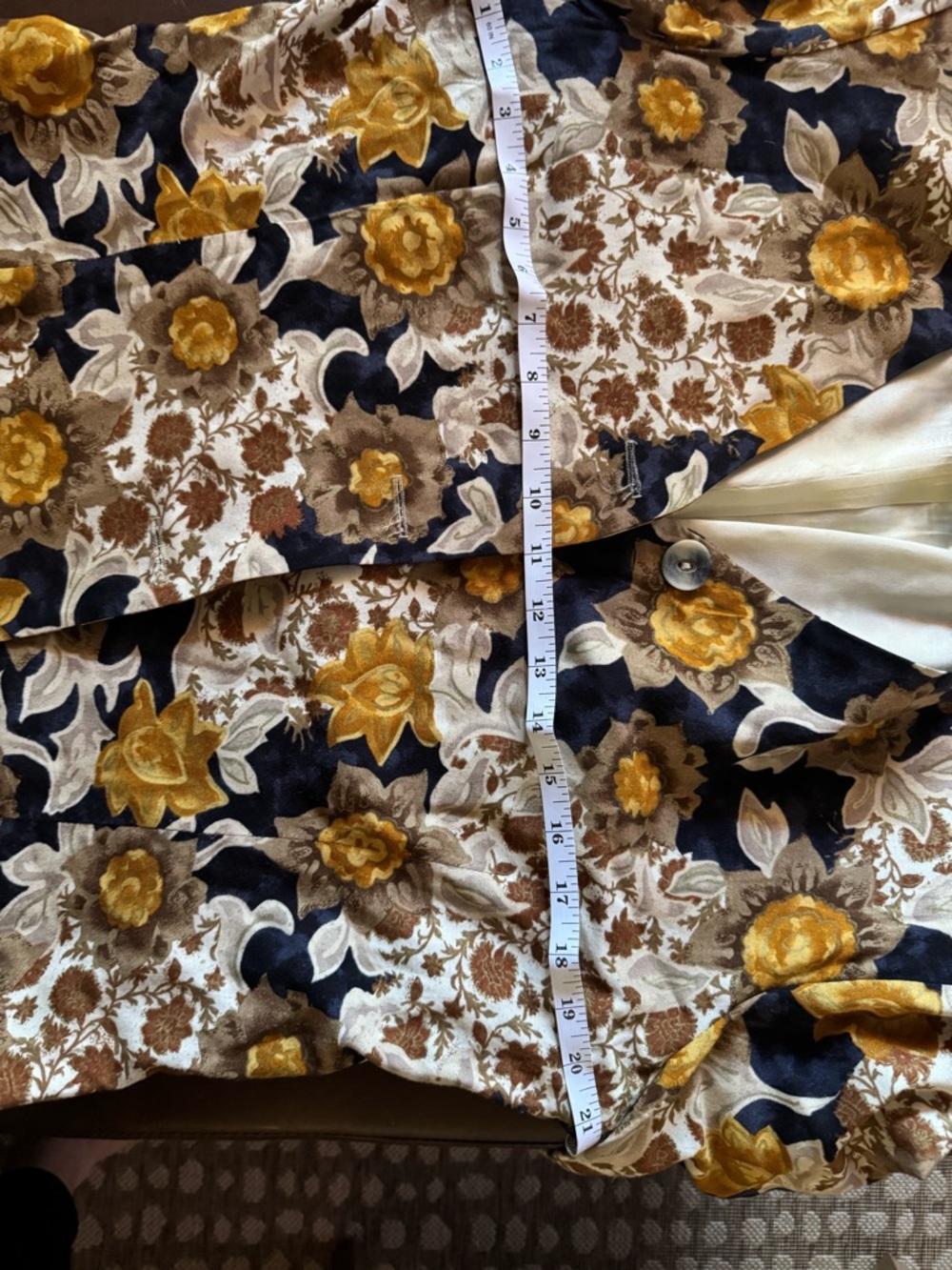 Vintage Floral 2-Piece Set Blazer & Skirt 70s 80s Boho Matching Set - Picture 9 of 10
